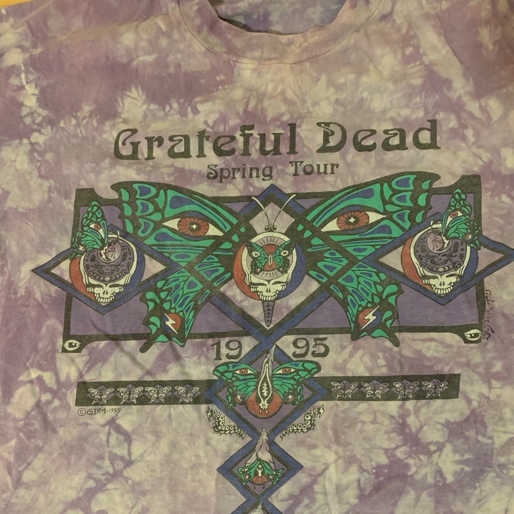 Vintage 1995 Grateful Dead Spring Tour Tie-dye Tee
